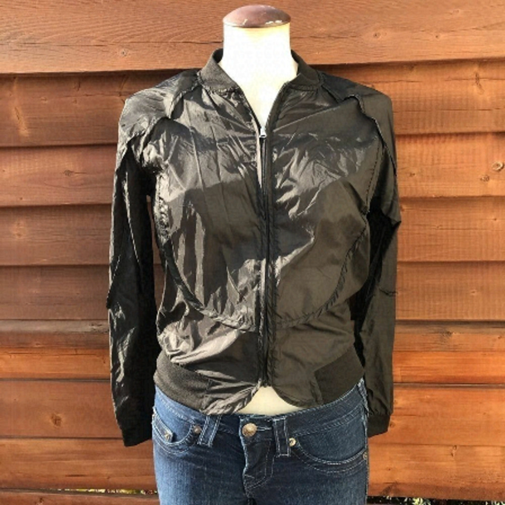 𝅺NYLON transparent bomber jacket